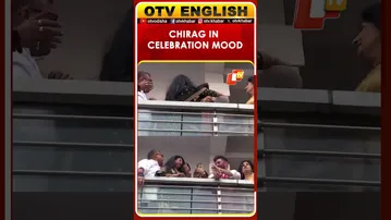 Chirag Paswan Celebrates As LJP(RV) Wins One Seat, Leads On 18 In Bihar