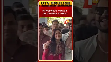 Newlyweds Vijay Deverakonda And Rashmika Mandanna Arrive At Udaipur Airport | OTV