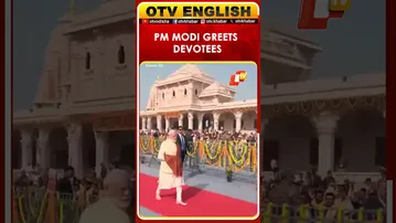 Ayodhya Dhwajarohan: PM Modi Greets People While On His Way To Shri Ram Darbar Garbha Griha