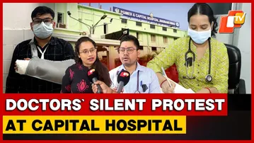 Doctors Wear Black Badges After Attack On On-Duty Doctor At Capital Hospital In Bhubaneswar