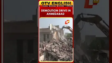 Demolition Underway In Isanpur Area Of Ahmedabad As Part Of An Anti-Encroachment Drive