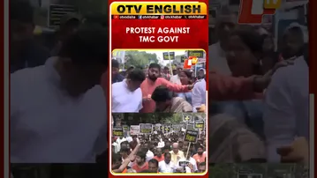 Suvendu Adhikari Leads Protest Against TMC Govt Over Waterlogging, Law & Order Issues | OTV