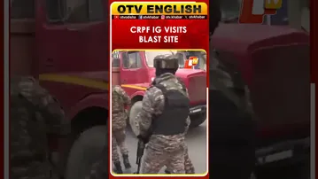 IG CRPF Visits Blast Site Near Nowgam Police Station In Srinagar