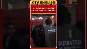 Delhi CM Rekha Gupta Offers Prayers As BJP Govt Marks One Year