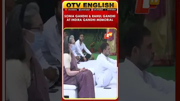Congress Leaders Sonia Gandhi & Rahul Gandhi At Indira Gandhi Memorial