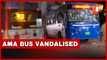 Ama Bus Critically Injures Elderly Cyclist In Bhubaneswar; Angry Locals Vandalise Bus