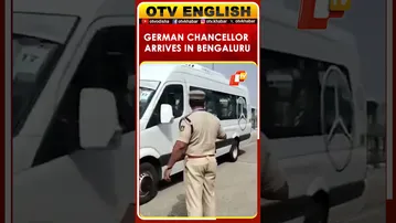 German Chancellor Merz Arrives At Kempegowda Airport Bengaluru