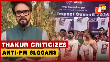 Anurag Thakur Criticizes Congress For PM Modi Slogans At AI Summit