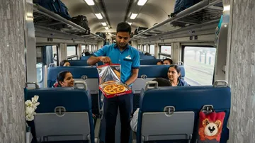 Dominos on train