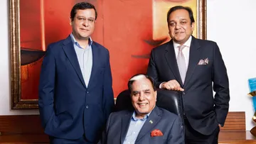 (L-R) A file photo of Amit Goenka, Subhash Chandra and Punit Goenka