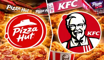 Pizza Hut and KFC feast collage