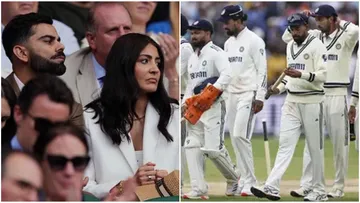Virat-Anushka in Wimbledon: নোভাক জকোভিচের ম্যাচ দেখতে উইম্বলডনে বিরাট-অনুষ্কা