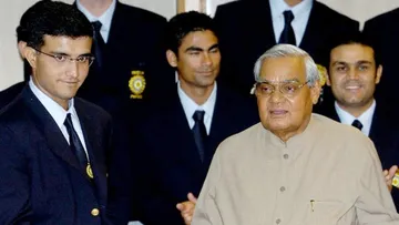 Sourav Ganguly with Atal Vihari Vajpayee