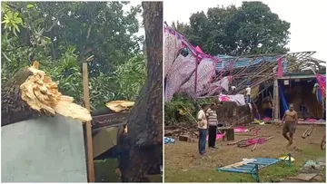চন্দননগর ঝড়  ,টর্নেডো চন্দননগর,  নাড়ুয়া শান্তিপাড়া ঝড়  ,পুজো প্যান্ডেল ভেঙে পড়া,  বাড়ির চাল উড়ে যাওয়া,  গাছ উপড়ে পড়া  ,টোটো পুকুরে গড়িয়ে যাওয়া  ,পশ্চিমবঙ্গ ঝড় ক্ষয়ক্ষতি,  চন্দননগর বিদ্যুৎ সংযোগ বিচ্ছিন্ন  ,ক্ষণিকের ঝড় চন্দননগর,Chandannagar tornado , Chandannagar storm damage  ,Narua Shantipara storm,  Durga puja pandal collapse  ,Pandal roof blown away  ,House roof damaged by storm,  Trees uprooted Chandannagar  ,Toto rickshaw fell into pond  ,West Bengal mini tornado , Chandannagar power outage storm,  Sudden morning storm Bengal,  Tornado-like storm in Chandannagar