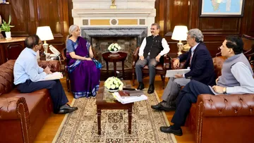 Sukhvinder Singh Sukhu meets Nirmala Sitharaman on Monday, July 14, 2025.