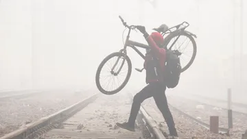 Winter Image Fog Haze Smoggy Delhi Pollution Rajasthan Winters