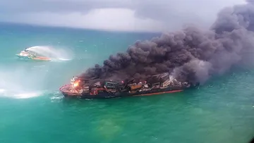 Cargo Ship Fire in Alaska