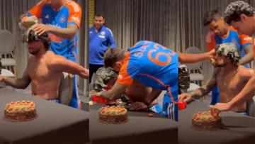 Tilak Varma birthday celebration video goes viral on social media cake cutting