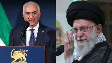 Reza Pahlavi and Khamenei