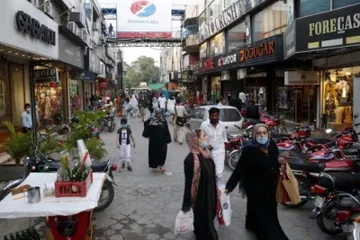 People, walk , market,  eastern , Pakistan,  Rawalpindi