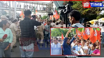 BJYM Protest Turns Chaotic in Guwahati Over Attack on CM's Convoy