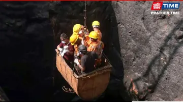 Ongoing search operation at the Meghalaya illegal coal mine blast site