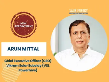 Arun Mittal , Vikram Solar Subsidy (VSL Powerhive) Chief Executive Officer (CEO)