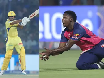 Kwena Maphaka's stunning low catch ends Ayush Mhatre's quick knock 