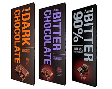 Amul Dark Chocolate: Assorted Pack Of 55%,75% And 90%, 450 Grams :  Amazon.in: Grocery & Gourmet Foods