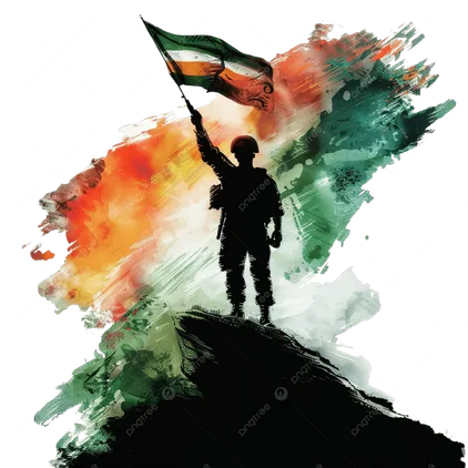 Kargil Vijay Diwas Celebration Concept, Helmet, Gun, Flag PNG Transparent  Image and Clipart for Free Download