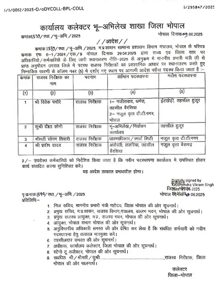 4 Revenue inspectors transfrred