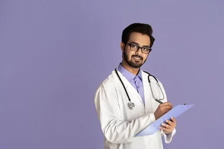 Portrait of young Indian male doctor