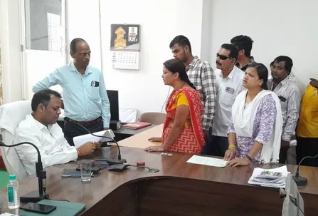 Dewas collector Rituraj SIngh during a public hearing