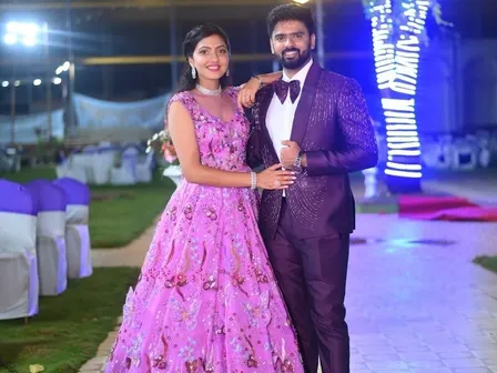 IAS Srushti Deshmukh with husband Dr Nagarjun Gowda