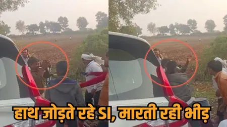 khandwa road accident si assault bherukheda hindi news zvj khandwa police