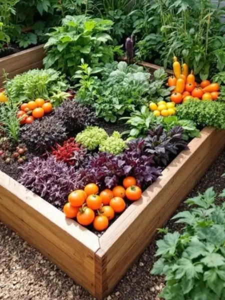 Summer vegetable plants grow Kitchen Garden