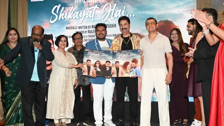 Bolly music legends Sonu Nigam and Kumar Sanu unveil composer-singer Aditya Shankar and celeb-actors Zaid Darbar and Mishhti's viral video song 'Shikayat Hai' (T-Series) in presence of galaxy of celebs ! by Chaitanya Padukone