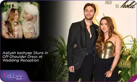 Aaliyah kashyap Stuns in Off-Shoulder Dress at Wedding Reception