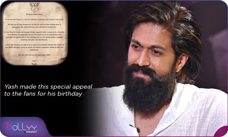 Yash made this special appeal to the fans for his birthday