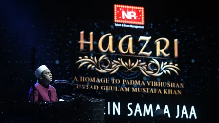 A R Rahman’s heartfelt tribute to his 'Guru' Ustad Ghulam Mustafa Khan , while Hema Malini honored with Ustad Ghulam-saab Award at Haazri sufiyana concert by Chaitanya Padukone