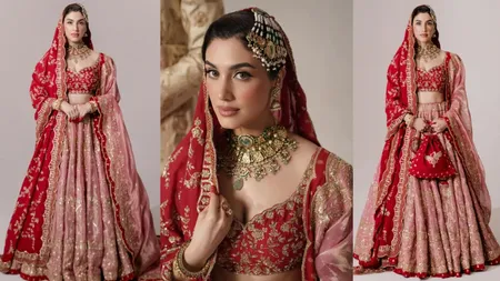 Delbar Arya Exudes Elegance in a Stunning Bridal Ensemble