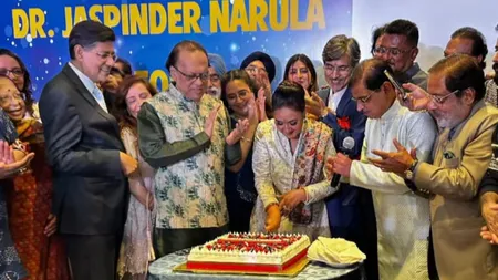 "Jaspinder Narula has achieved with her own distinct vocal identity," appreciated iconic guest Javed Akhtar at Narula's 'Padma Shri' honour grand celebration by Chaitanya Padukone