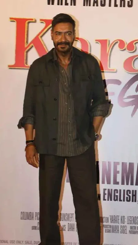 Singham' sirf ooparwala banaa sakta hai," reacts Ajay Devgn at star-beta Yug Devgan's grand trailer launch of Sony (SPEI)'s Karate Kid: Legends by Chaitanya Padukone