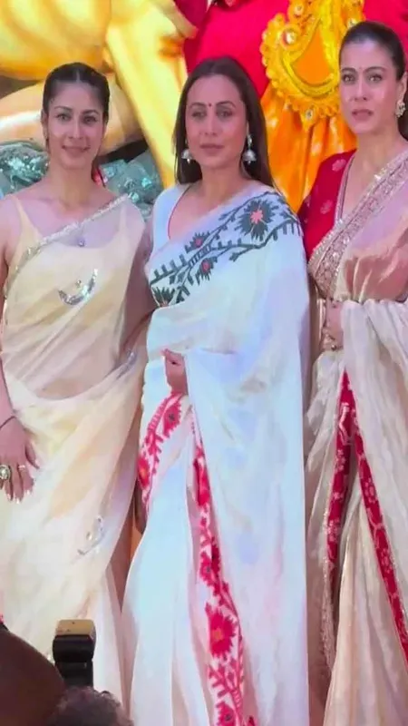 Amidst heartfelt tributes, joyous re-union, devotional reverence--- Kajol, Rani Mukerji, Ayan Mukerji, Sharbani, and Samrat carry forward the Mukherjee family's glorious legacy of North Bombay Durga Puja 2025 !! By Sr. Journalist Chaitanya Padukone