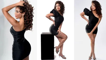 Seerat Kapoor Stuns in Off-Shoulder Black Mini Dress on Instagram
