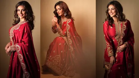 Seerat Kapoor Stuns in ₹3.55 Lakh Zardosi Buti Sharara Set