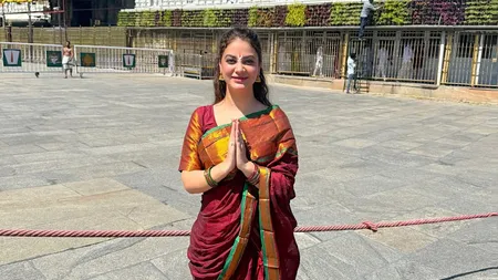 Sherleen Dutt Calls Tirupati Balaji Visit Powerful & Peaceful