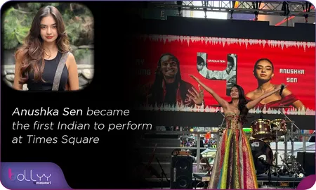 Anushka Sen became the first Indian to perform at Times Square