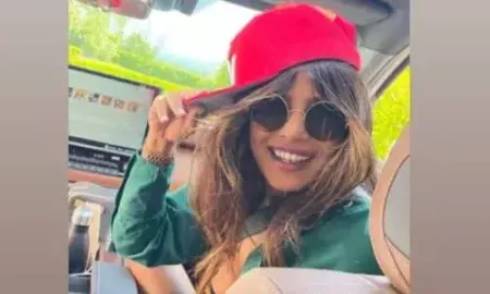 Priyanka Chopra tries to revive 'side cap' fashion trend