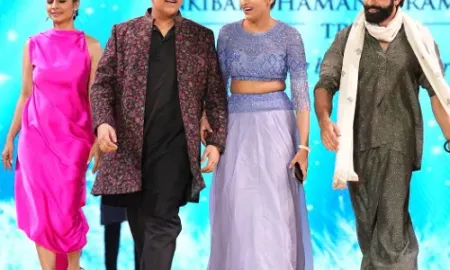 Taha Shah Badussha graced ramp at Pillars of Humanity Fashion Show, walking in support of deaf children